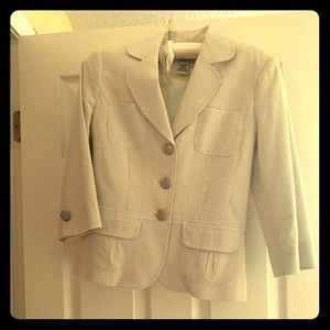 Blazer grey and white striped